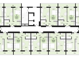 Продается 1-комнатная квартира ЖК Новый парк, дом 3, 45.71  м², 5210625 рублей