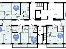 Продается 1-комнатная квартира ЖК Одоевский, дом 2, 54.2 м², 5641700 рублей