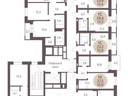 Продается 2-комнатная квартира ЖК Зеленый город, дом 1, 55.5 м², 6947000 рублей