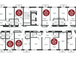 Продается 1-комнатная квартира ЖК Скандинавские кварталы, дом 1, 45.04 м², 6568800 рублей