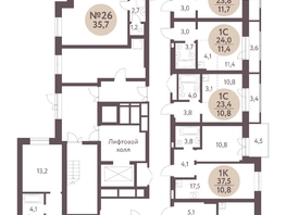 Продается 2-комнатная квартира ЖК Зеленый город, дом 1, 67.2 м², 8078100 рублей