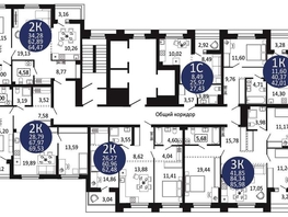 Продается 2-комнатная квартира ЖК Первый на Рябиновой, 69.53 м², 8541800 рублей