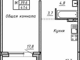 Продается 1-комнатная квартира ЖК Гренландия, Лес дом №5, 41.4 м², 7500000 рублей