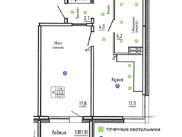 Продается 1-комнатная квартира ЖК Самоцветы, Бирюза дом 2, 45.1  м², 7970000 рублей