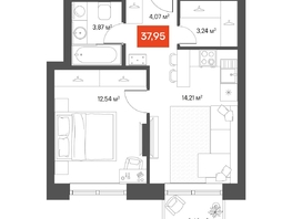 Продается 1-комнатная квартира ЖК ЩА, 37.65  м², 8250000 рублей