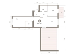 Продается 2-комнатная квартира ЖК Пшеница, дом 5.2, 102.51  м&sup2;, 10910000 рублей