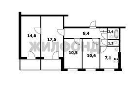 Продается 4-комнатная квартира Кропоткина ул, 75.3 м², 9500000 рублей