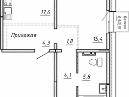 Продается 2-комнатная квартира ЖК Гренландия, Лес дом №5, 64.4  м², 7250000 рублей