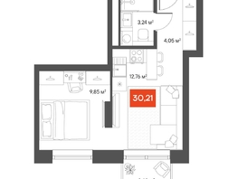 Продается 1-комнатная квартира ЖК ЩА, 29.91  м², 6750000 рублей