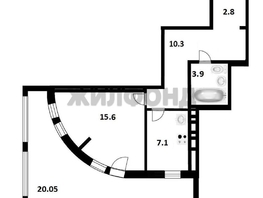 Продается 1-комнатная квартира Красина ул, 39.1  м&sup2;, 5200000 рублей