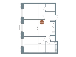 Продается 2-комнатная квартира ЖК 19/56 Кварталы Телецентра, сек 2, 63  м&sup2;, 9890000 рублей