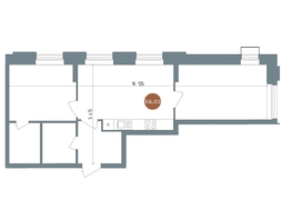Продается 2-комнатная квартира ЖК 19/56 Кварталы Телецентра, сек 2, 56  м&sup2;, 9190000 рублей