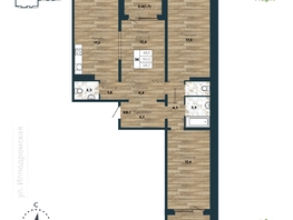 Продается 3-комнатная квартира ЖК Галактика, дом 4 Марс, 93.7  м&sup2;, 13100000 рублей