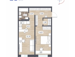 Продается 2-комнатная квартира ЖК Радуга Сибири, дом 10, 52.47  м&sup2;, 5821700 рублей