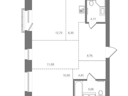 Продается 2-комнатная квартира ЖК Спектр, дом 10, 64.33  м&sup2;, 13490000 рублей