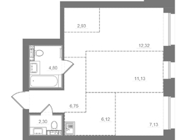 Продается 2-комнатная квартира ЖК Спектр, дом 10, 54.86  м&sup2;, 10090000 рублей