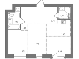 Продается 2-комнатная квартира ЖК Спектр, дом 10, 59.99  м&sup2;, 10090000 рублей