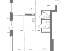 Продается 4-комнатная квартира ЖК Спектр, дом 10, 81.48  м&sup2;, 15090000 рублей
