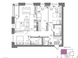 Продается 3-комнатная квартира ЖК Спектр, дом 10, 96.41  м&sup2;, 16679000 рублей