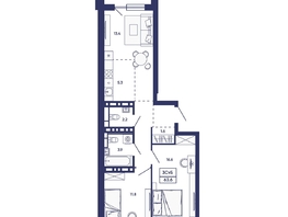 Продается 3-комнатная квартира ЖК Сподвижники, дом 3, 63.6  м&sup2;, 7050000 рублей