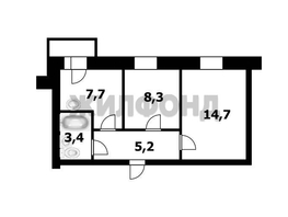 Продается 2-комнатная квартира Фабричная ул, 39.3  м&sup2;, 3200000 рублей