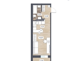 Продается Студия ЖК Радуга Сибири, дом 14, 26.85  м&sup2;, 3334770 рублей