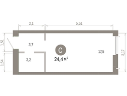 Продается Студия ЖК Европейский берег, дом 45, 24.37  м&sup2;, 6140000 рублей