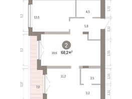 Продается 2-комнатная квартира ЖК Европейский берег, дом 46, 68.23  м&sup2;, 10900000 рублей