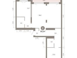 Продается 2-комнатная квартира ЖК Европейский берег, дом 46, 95.53  м&sup2;, 13850000 рублей