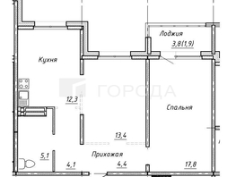 Продается 2-комнатная квартира ЖК Квартет, дом Дуэт, 57  м&sup2;, 6600000 рублей