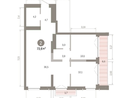 Продается 2-комнатная квартира ЖК Европейский берег, дом 45, 73.58  м&sup2;, 13370000 рублей