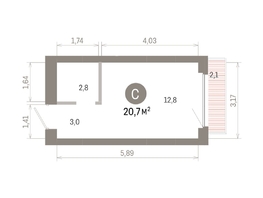 Продается Студия ЖК Лебедевский квартал, дом 1, 20.7  м&sup2;, 4500000 рублей