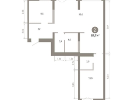Продается 2-комнатная квартира ЖК Европейский берег, дом 45, 84.69  м&sup2;, 12040000 рублей