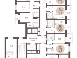 Продается 3-комнатная квартира ЖК Зеленый город, дом 1, 66.3  м&sup2;, 9356000 рублей