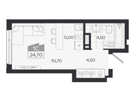 Продается Студия ЖК Ясный берег, дом 33, 24.7  м&sup2;, 5006000 рублей