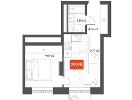 Продается 1-комнатная квартира  Квартал ЩА, 29.79  м&sup2;, 7090000 рублей