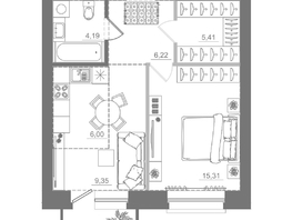 Продается Студия ЖК Спектр, дом 9, 49.28  м&sup2;, 8400000 рублей