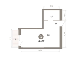Продается Студия ЖК Город на озере, 33.49  м&sup2;, 9340000 рублей