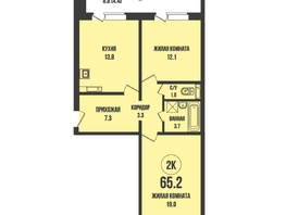 Продается 2-комнатная квартира ЖК Династия, дом 912, 65.2  м&sup2;, 7400000 рублей