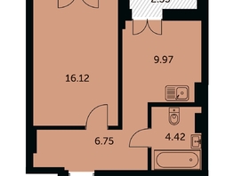 Продается 1-комнатная квартира ЖК Академия, дом 3, 38.44  м&sup2;, 8990000 рублей