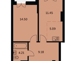 Продается 2-комнатная квартира ЖК Академия, дом 3, 45.66  м&sup2;, 10390000 рублей