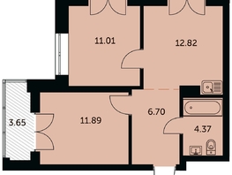 Продается 2-комнатная квартира ЖК Академия, дом 3, 48.62  м&sup2;, 10980000 рублей