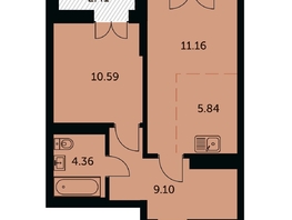 Продается 2-комнатная квартира ЖК Академия, дом 3, 42.2  м&sup2;, 9620000 рублей