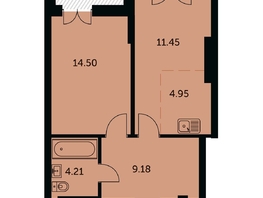 Продается 2-комнатная квартира ЖК Академия, дом 3, 45.4  м&sup2;, 10820000 рублей