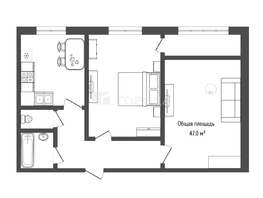 Продается 2-комнатная квартира Блюхера ул, 47  м&sup2;, 4750000 рублей
