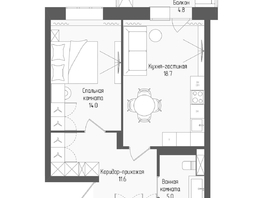 Продается 2-комнатная квартира ЖК Тетрис, корпус 2, 50.7  м&sup2;, 9273500 рублей
