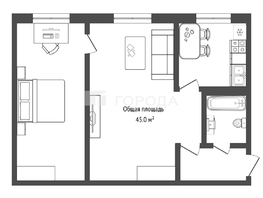 Продается 2-комнатная квартира Димитрова пр-кт, 45  м&sup2;, 5300000 рублей