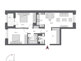 Продается 3-комнатная квартира  Дом Нобель, 71  м&sup2;, 17900000 рублей