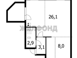 Продается Студия Ватутина ул, 40.1  м&sup2;, 6890000 рублей