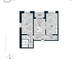 Продается 2-комнатная квартира ЖК Галактика, дом 4 Марс, 68.3  м&sup2;, 10839050 рублей